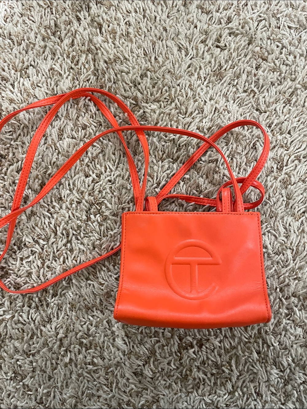 Telfar Bright Orange Mini Crossbody
